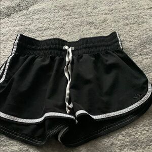 Champion Black and White Athletic Shorts with Drawstring Waist